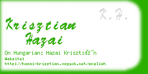 krisztian hazai business card